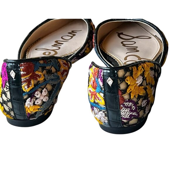Sam Edelman Rodney Womens 6.5M Floral Embroidered Pointed Toe Flats D'Orsay Lace - Picture 4 of 12